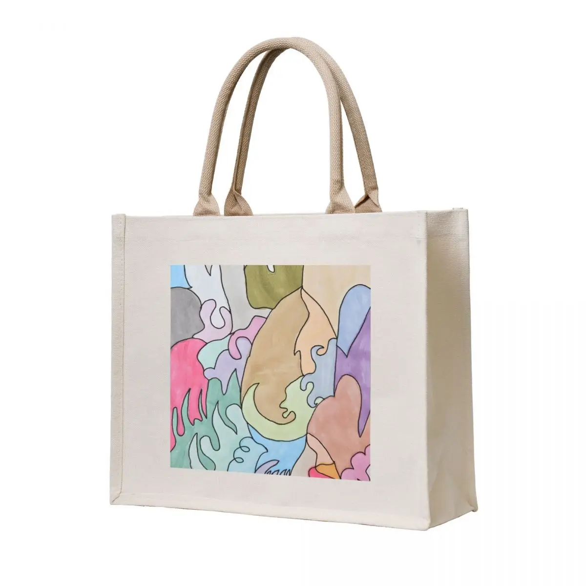 

Patchwork Pastel Tote Bag Candy bags shopping trolley bag Reusable bags personalized tote bag