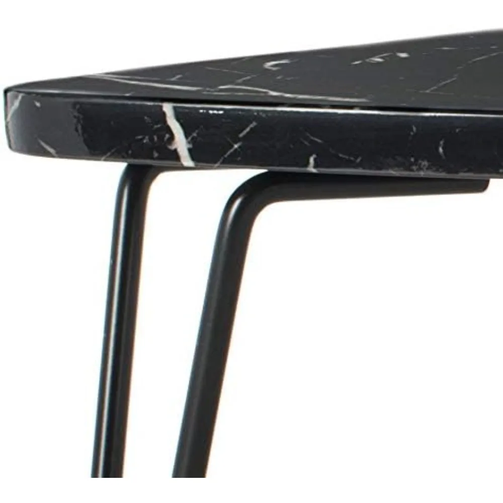 โฮม แจ็กกี้ แบล็ค หินอ่อนเทียมและโต๊ะกาแฟสีดำ