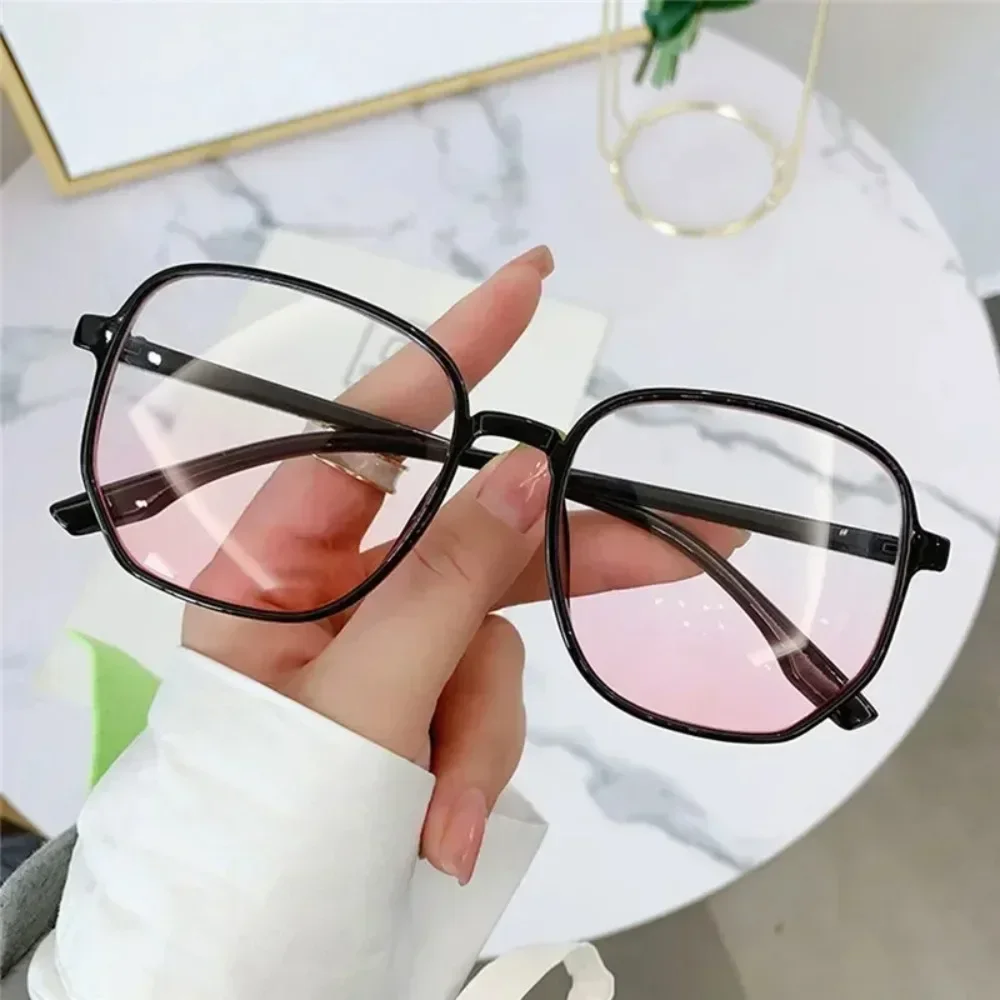 

Women's Transparent Square Y2K Sunglasses, Retro Blush Lens Luxury Cat Eye Frame Fashion UV Protection Sun Glasses 안경