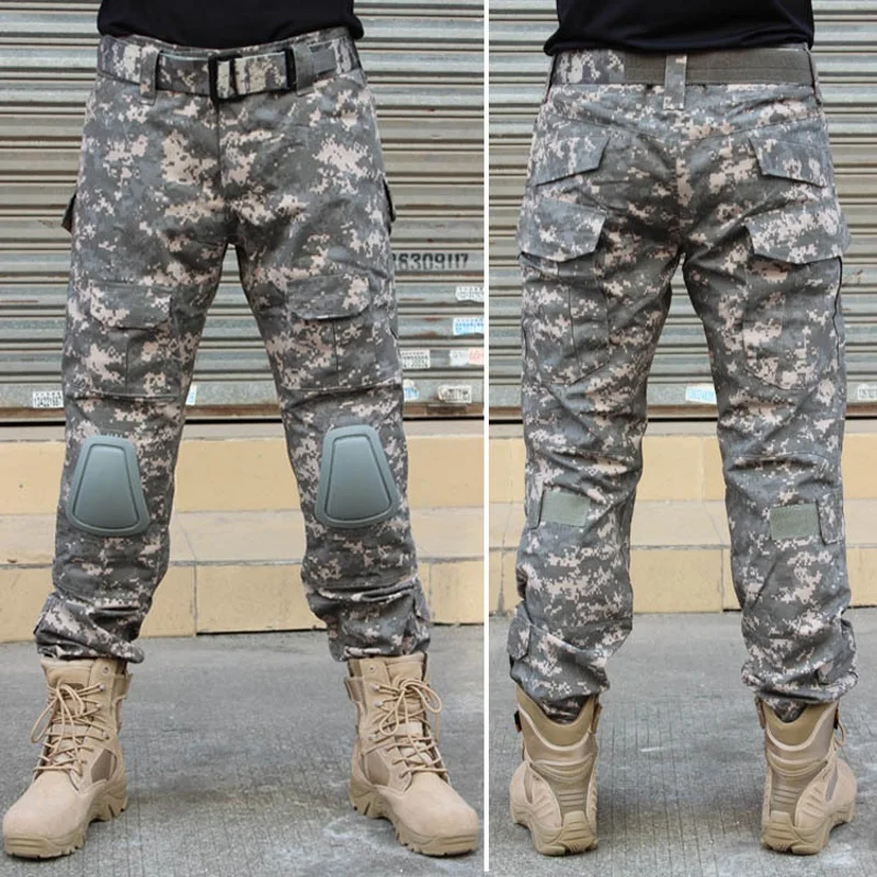 

Gen2 ACU Camouflage Combat Pants Airsoft Sniper Training Hiking Hunting BDU Trousers Men Camo Tactical Pants With Knee Pads