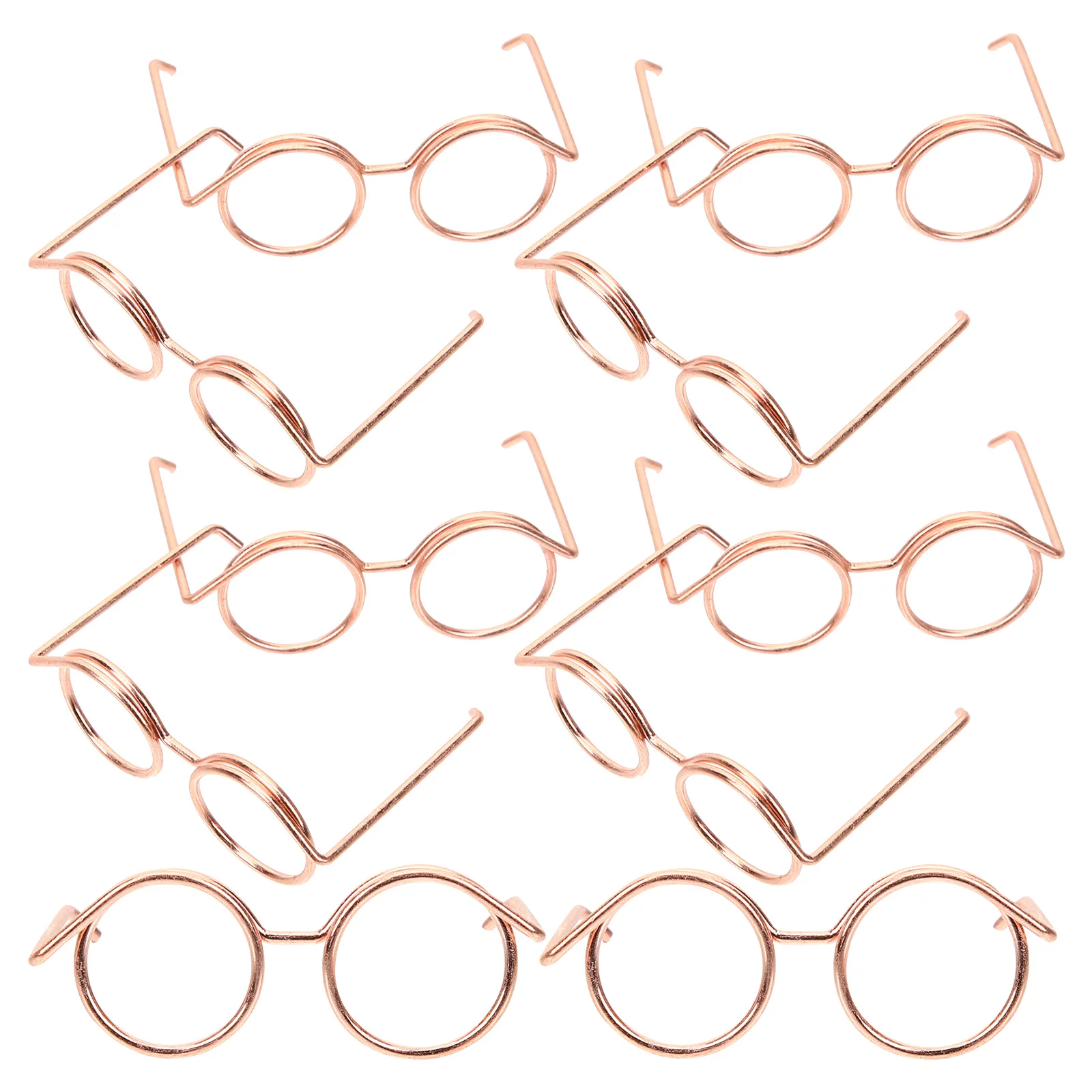 

10 Pcs Metal Glasses Eyeglasses Mini Props for Sunglasses Dress up Dolls Accessories Toy Toys