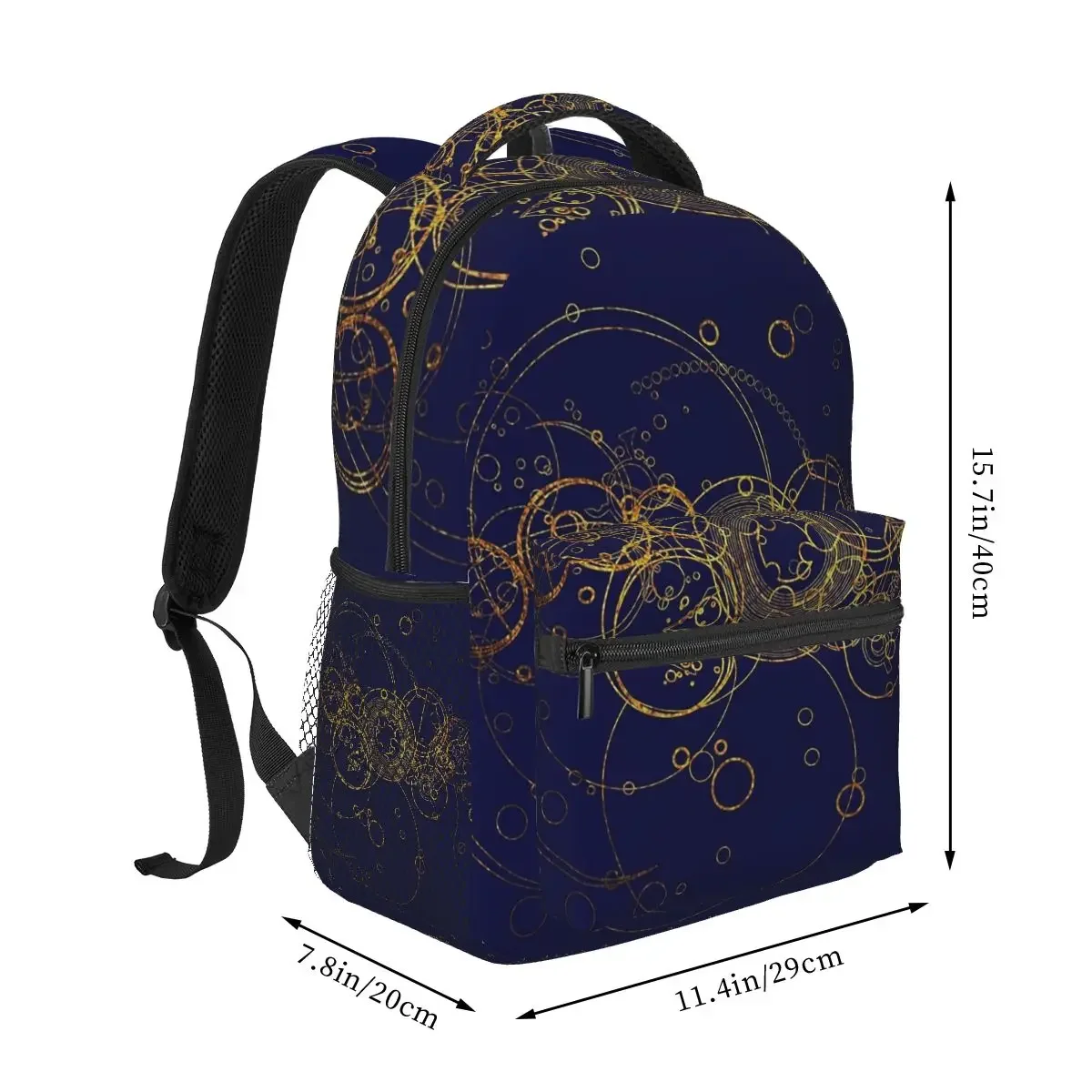 Time Lord Writing - Transparent Backpacks Boys Girls Bookbag Children School Bags Laptop Rucksack Shoulder Bag Large Capacity