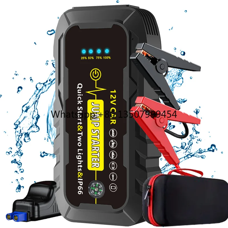 

1000A 12V Car Battery Jump Starter 22200mWh Capacity Portable Jump Box with 3-Mode Flashlight Power Bank & Jumper Cable