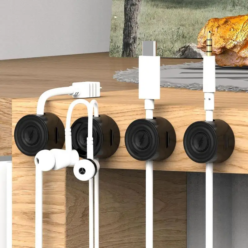 ผู้ถือสายไฟแม่เหล็ก Desktop Organizer ผู้ถือลวด Keeper การจัดการสายเคเบิลภายใต้โต๊ะจัดโต๊ะและอุปกรณ์เสริมปลอดภัย TO