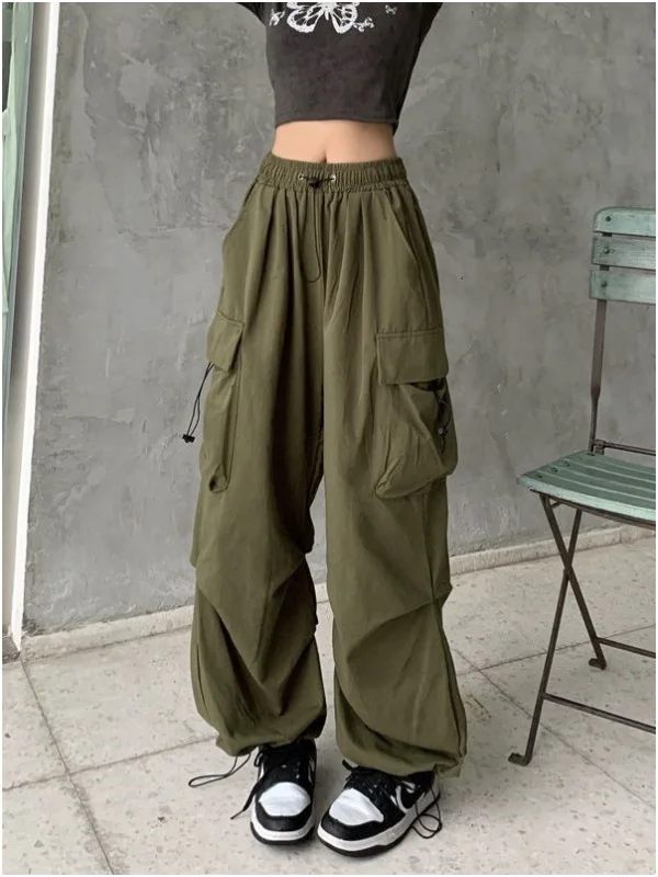 

Брюки-карго больших размеров (до 300 фунтов), американского стиля, свободные, широкие, тонкие, летние, повседневные, для мужчин и женщин, с большими карманами