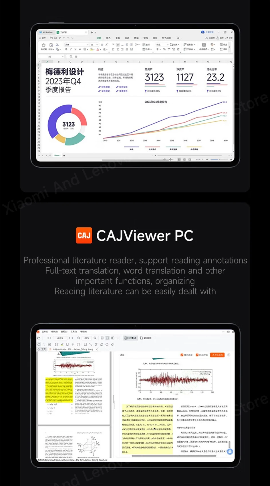 Xiaomi Tablet Xiaomi Pad 6S Pro 12.4 Snapdragon 8 Gen2 12.4" 3K 144Hz Display Hyper OS 10000mAh 120W Super Fast Charge Tablet PC
