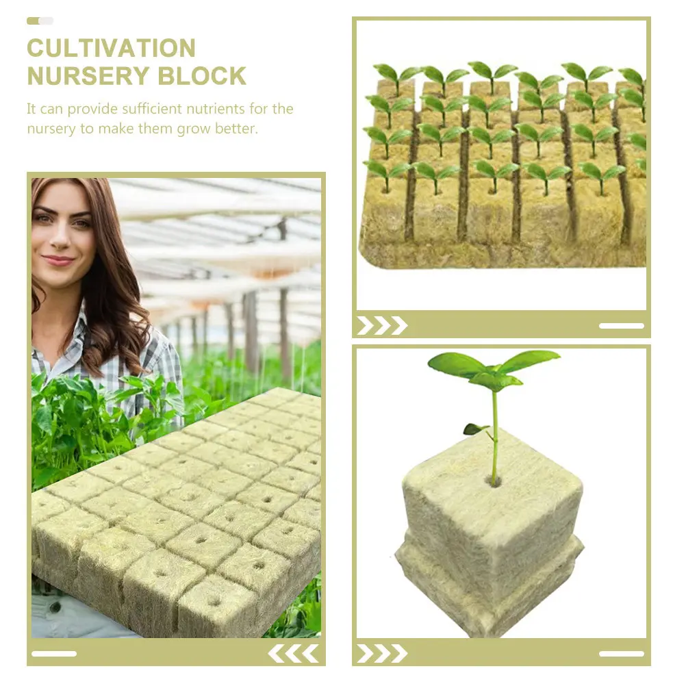 100Pcs Seedling Cultivation Nursery Block Soil Plugs for Gardening Planting Supplies Soilless Starter Nutrient Blocks