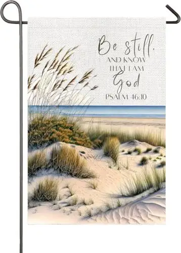 Christian Garden Flag 12X18 Inch Double Sided Be Still and Know Psalm 46:10 Scri