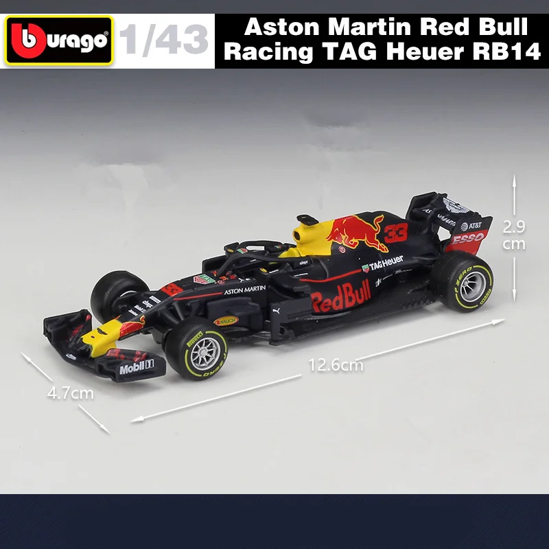 Bburago 1:43 F1 Red Bull Racing RB18 RB16B 1 33# Max Verstappen 11# Sergio Perez Formula One Simulation Alloy SuperCar Model Toy