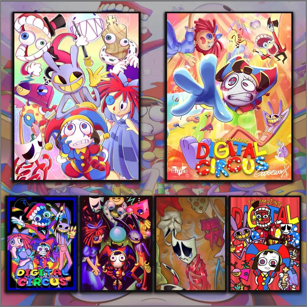 Desenhos animados o incrível digital c-circo anime cartaz hd anime tema quente cantor/ost/filme-à prova dwaterproof água auto-vara decoração de casa