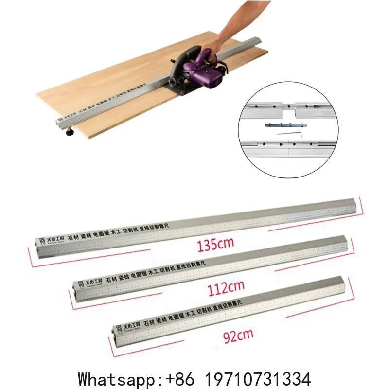 135CM Electric Circular Saw Cutting Machine Guide Foot Ruler Three-in-one 45 Degrees Chamfer Fixture Woodworking Cutting Helper