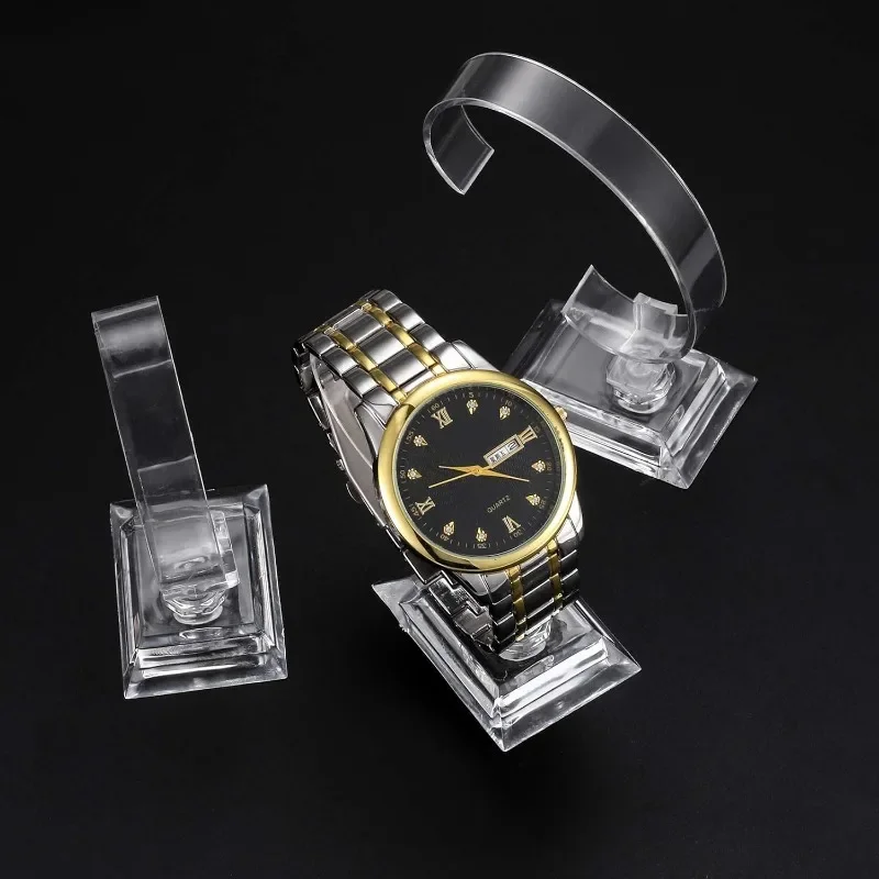12/20pcs Watch Display Stand Holder Clear Plastic Round Transparent Bracelet Stand Multipurpose Tabletop Watch Jewelry Organizer