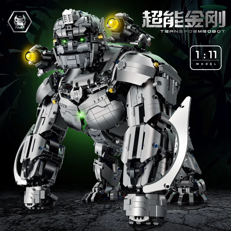 80501 4160pcs MOC Animal Robot Building Blocks Model Gorilla Mech Assembling Children's Toys Birthday Gift Set