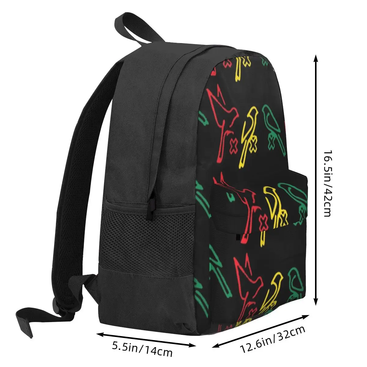 Ajax Bob Marley - 3 Little Bird Backpacks Boys Girls Bookbag Children School Bags Cartoon Travel Rucksack Shoulder Bag