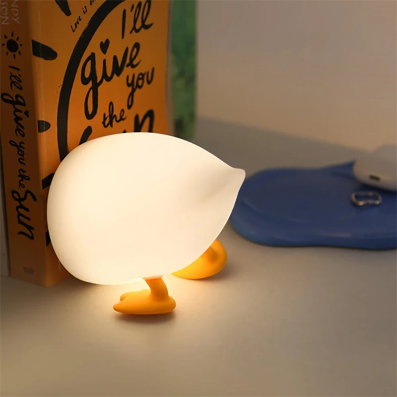 Lampe de table LED canard à gradation pour enfants, veilleuse mignonne, charge Pat, téléphone portable, veilleuses de sommeil pour enfants, décoration