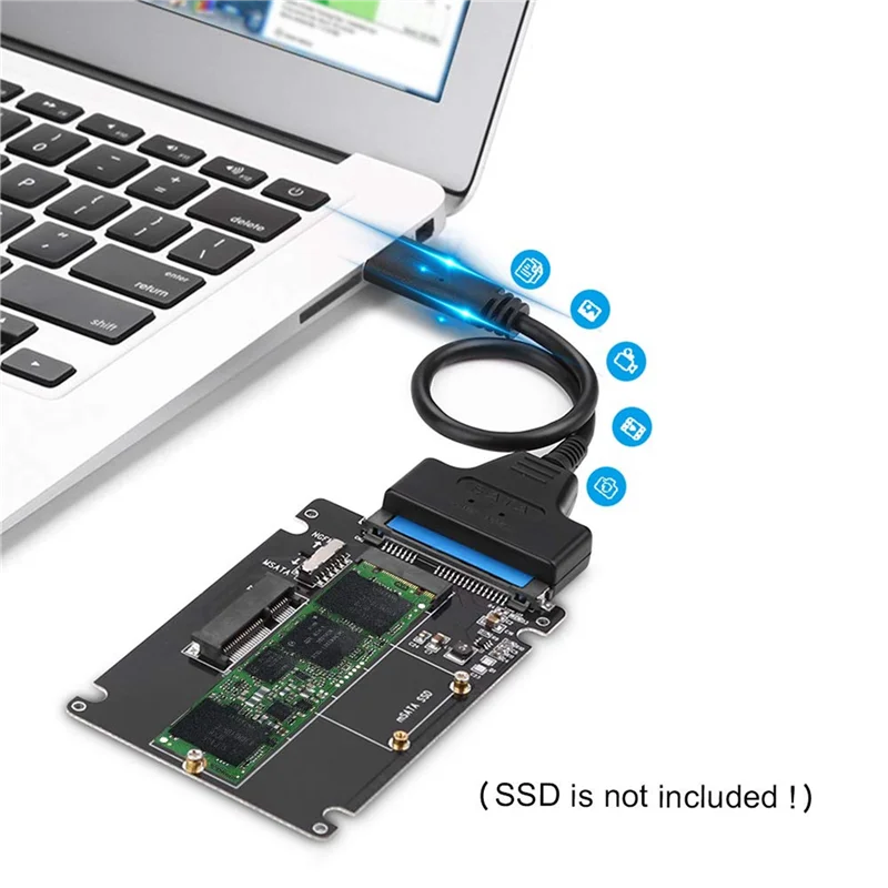 A23F-M.2 NGFF atau MSATA Ke SATA 3.0 Adaptor USB 3.0 Ke 2.5 SATA Hard Disk 2 In 1 Kartu Pembaca Konverter dengan Kabel untuk PC Laptop