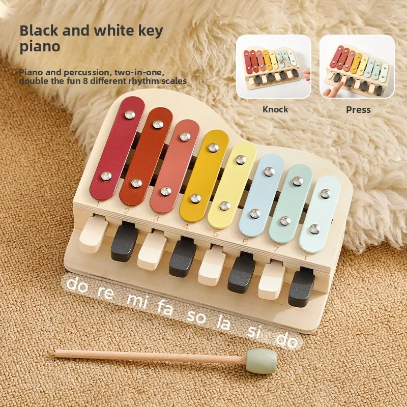 

Classic Wooden Black and White Keys Piano: A Delightful Musical Instrument Toy for Children's Early Education and Development