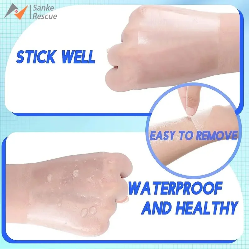 Tattoo Second Skin Aftercare Roll, Waterproof Clear Adhesive Film Dressing, Transparent Protective Bandage for Healing