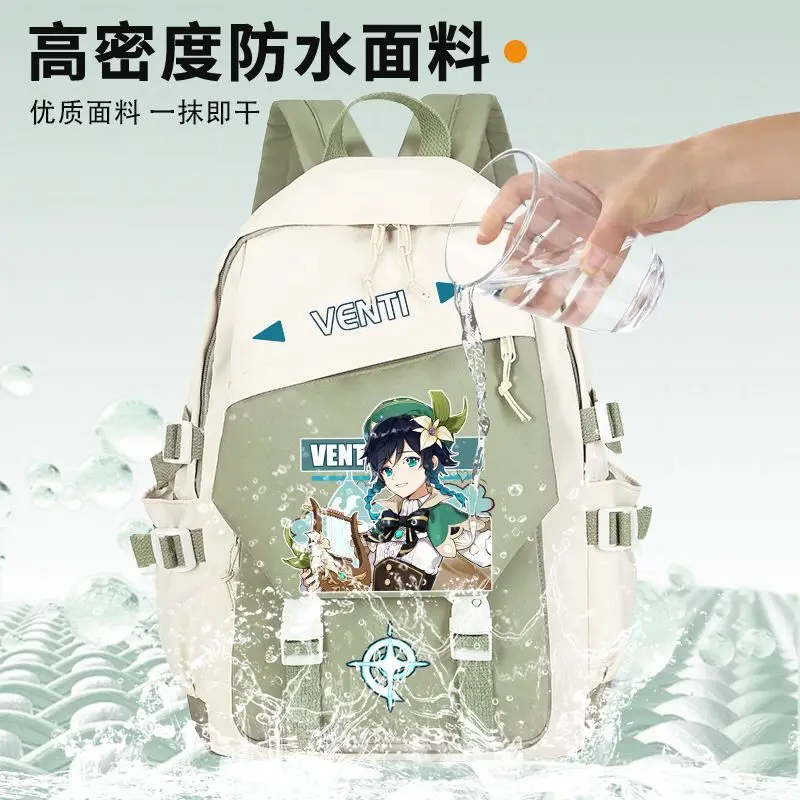 Genshin Impact Venti For Third To Sixth Grade Elementary And Middle School Students Versatile Large Capacity Boys' Backpack Ani