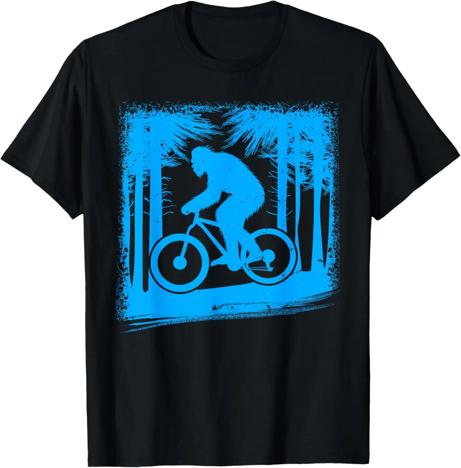 Sasquatch Bicycle Riding Mountain Biking Cycling Funny T-Shirt