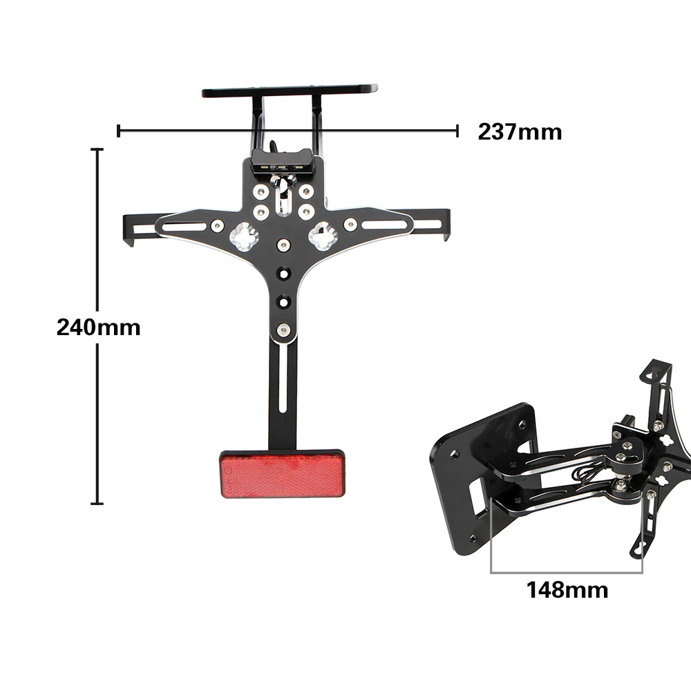 Rear License Plate Holder LED Reflector Protection For Yamaha MT03 R25 R3 2015 2016 MT 03 Motorcycle Adjustable Lateral Bracket