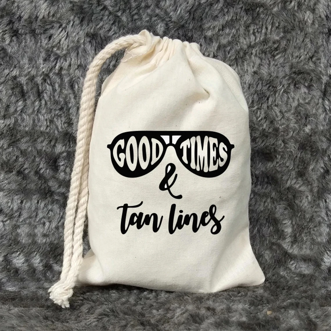 20 Pcs Good times and tan lines bags-Bachelorette Party Favor Bags-Bachelorette Hangover Kits-Customized Recovery Kits-Beach Bac