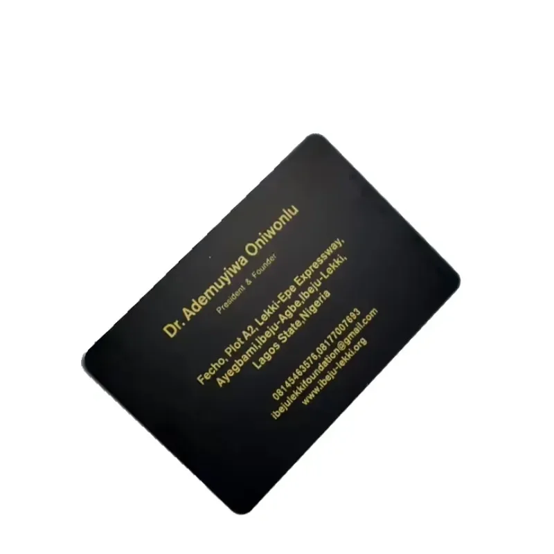

Custom Stainless Steel Brushed Matt Black Laser Cut Metal Card