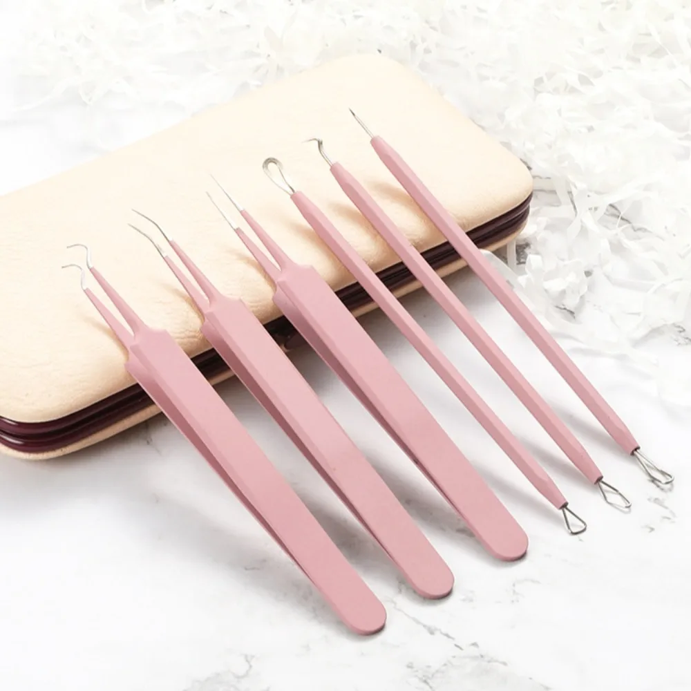 Ultra-fine Cell Pimples Blackhead Clip Portable Effort-saving Acne Needle Tweezers Easy to Use Stainless