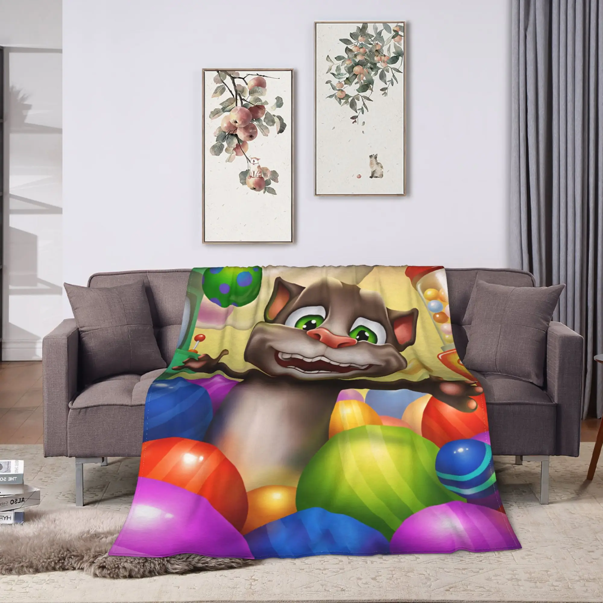 Game T-Talking T-Tom And F-Friends Blanket Quality Warm Soft  Throw Blanket Winter Airplane Travel Home Decor Print Bedspread