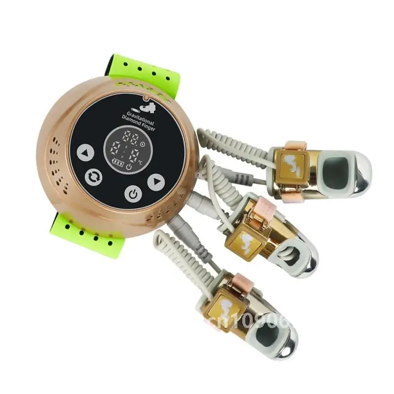 NIEUW Gezicht Lifting Body Massager Radiofrequentie Microstroom Gouden Vinger RF EMS Schoonheidsmachine Zwaartekracht Diamantvinger