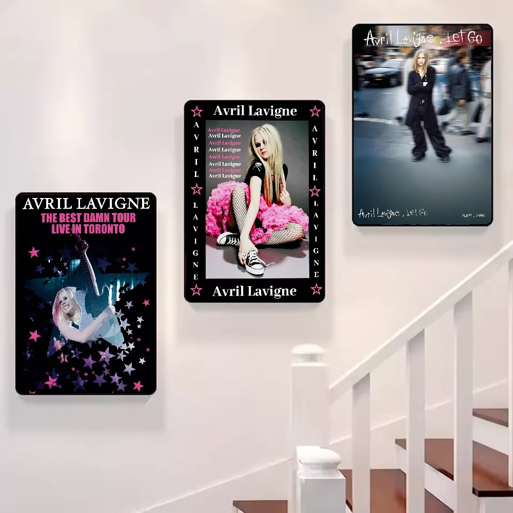 ملصق أفريل لافين عالي الدقة على الحائط اللاصق المقاوم للماء لغرفة المعيشة المنزلية وغرفة النوم والديكور الجمالي