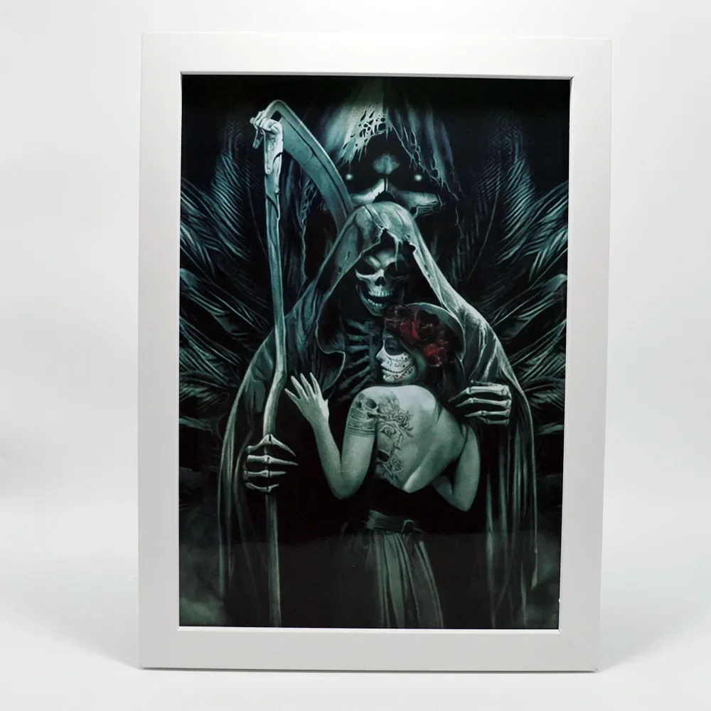 Мрачный Жнец! Потрясающая Настенная Наклейка с черепом Great Chicano, художественный плакат-винтажная Настенная картина для украшения вашей комнаты