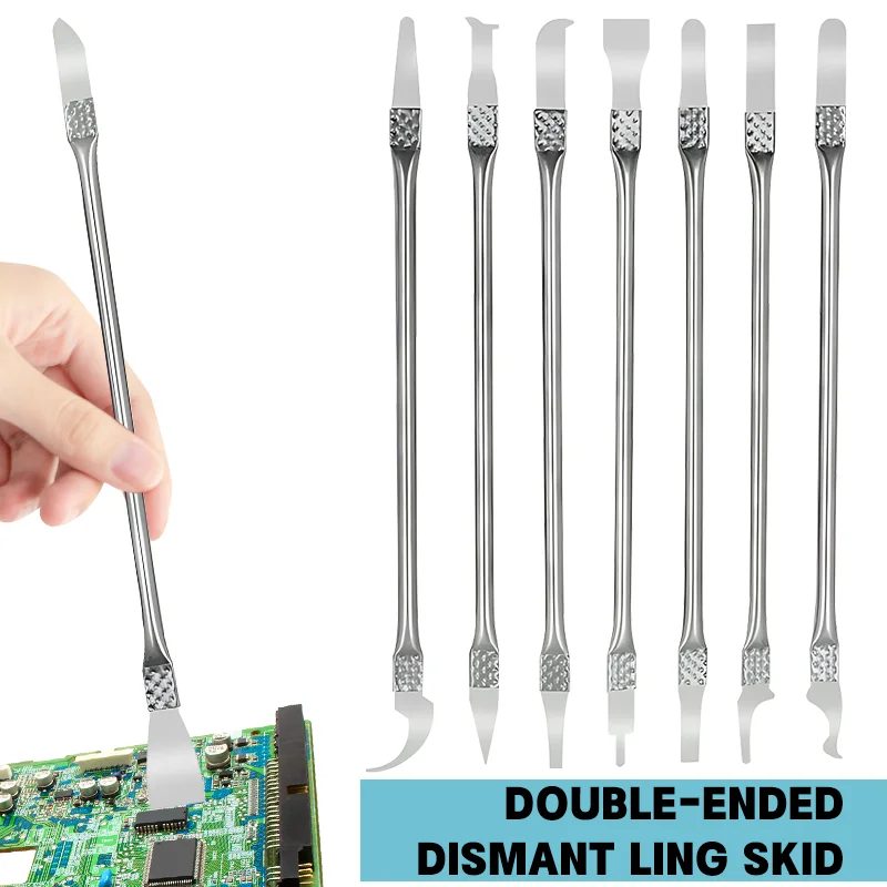 8pcs/Set Mobile Phone LCD Chip Glue Removal Crowbar CPU IC Glue Remover C Chip Repair Thin Blades Phone Prying Disassembly Tool