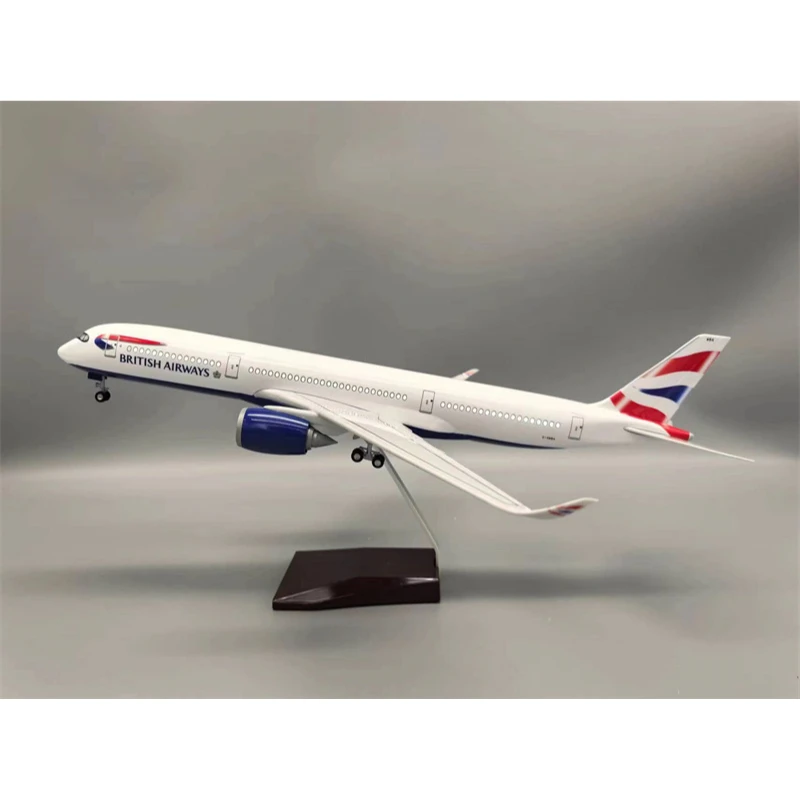 1/130 Scale 43CM Airplane A350 Dreamliner Aircraft BRITISH AIRWAYS Airlines Model Light Wheel Diecast Resin Plane Collection