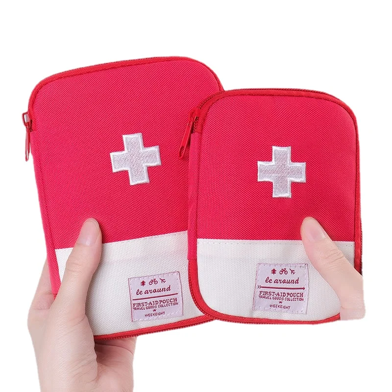 Small First Aid Kit for Travel Outdoor Car Camping Band Aid Dressing Tape Storage Bag Emergency Survival Bag Pill Organizer Case