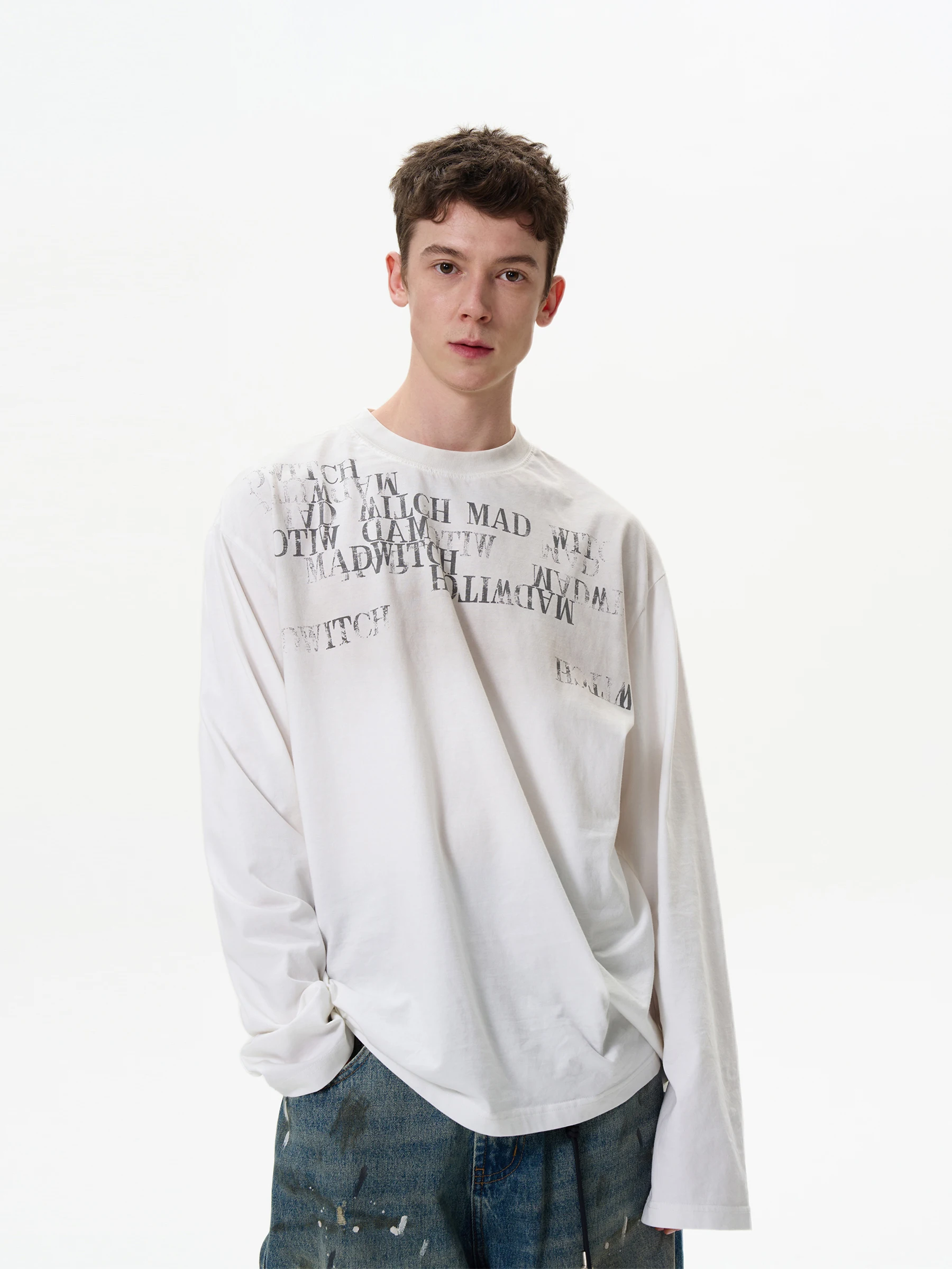 

Оригинальная футболка MADWITCH с нестандартным буквенным принтом, свободного кроя, в винтажном стиле, из хлопка, для молодежи, дышащая, модная.