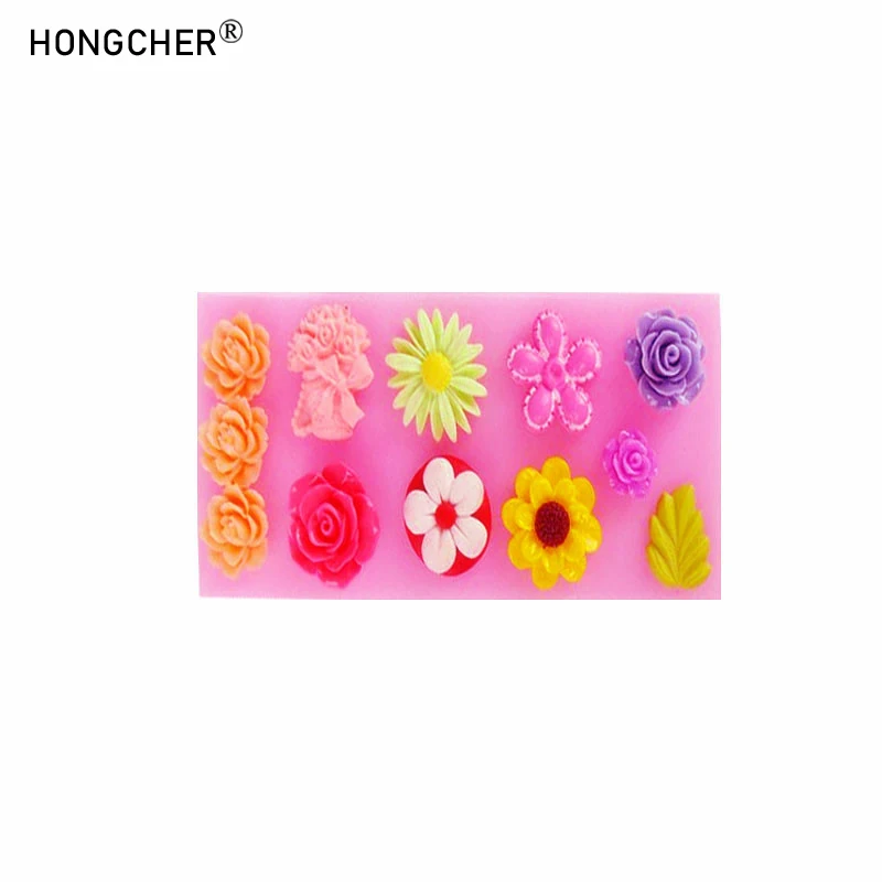 حافظة هاتف صغيرة من الراتنج والزهور ، دبوس شعر عصابة رأس ، ملحقات مجوهرات الأظافر ، قالب بالتنقيط ، خبز كيك شوكولاتة ذاتي الصنع ، قالب سيليكون #6