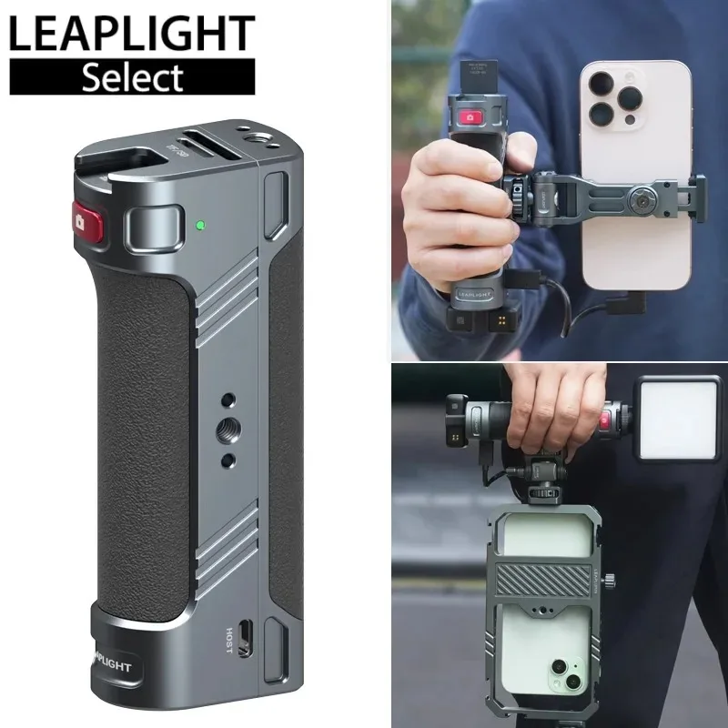 

LEAPLIGHT Phone Camera Handle Scalable TF/SD card Bluetooth Photography Handheld Grip for Phone Camera Cage Mic Light Selfie