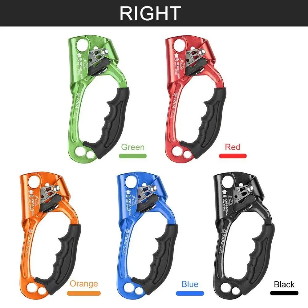 High-altitude Tools Rock Climbing Ascender Anti Fall Design Automatic Locking Mountaineer Handle Ascender Rescue Device