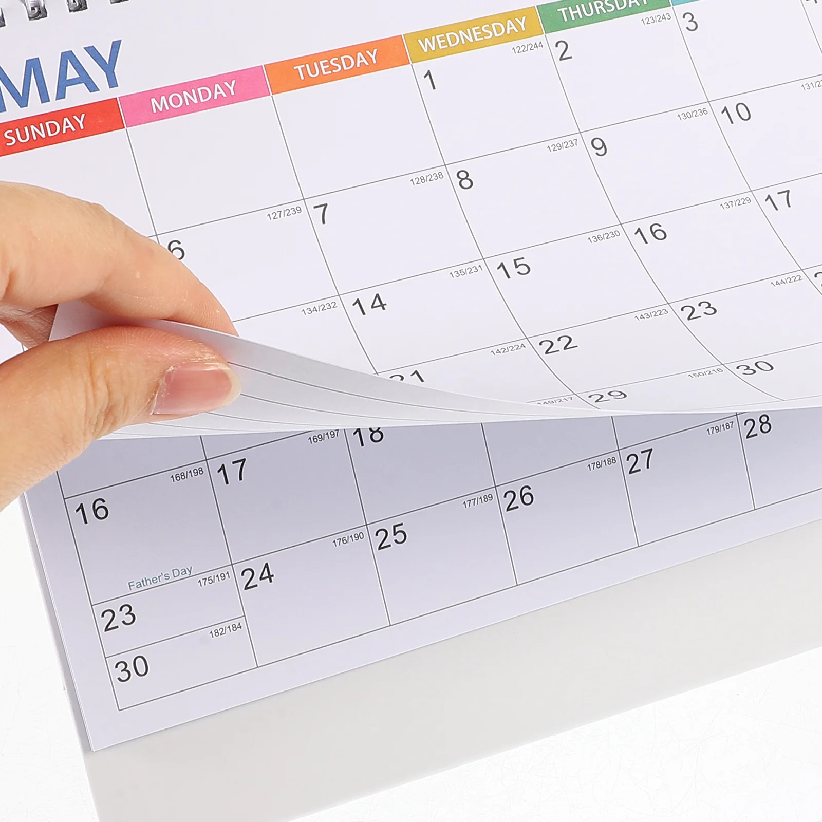 

2024 Desk Calendar Creative Standing Flip Calendar for Office Desktop Decoration Minimalist 12-Month Organizer with Thick Paper