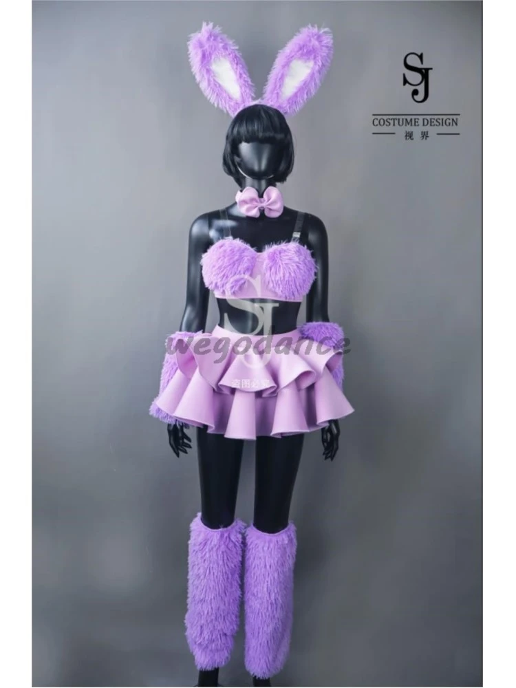 New Nightclub Performs Costumes Gogo Show Christmas Bunny Atmosphere Party Clothing