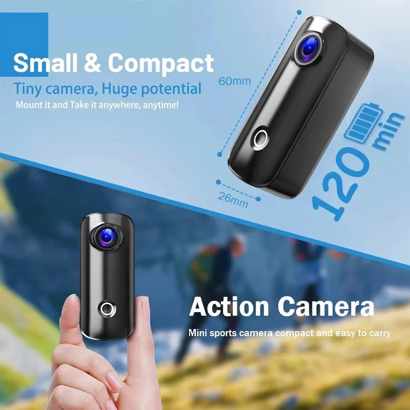 C100+ Plus SJCAM Pocket Camera 4K Duimcamera Waterdichte Mini Sport, Actiecamera rijden