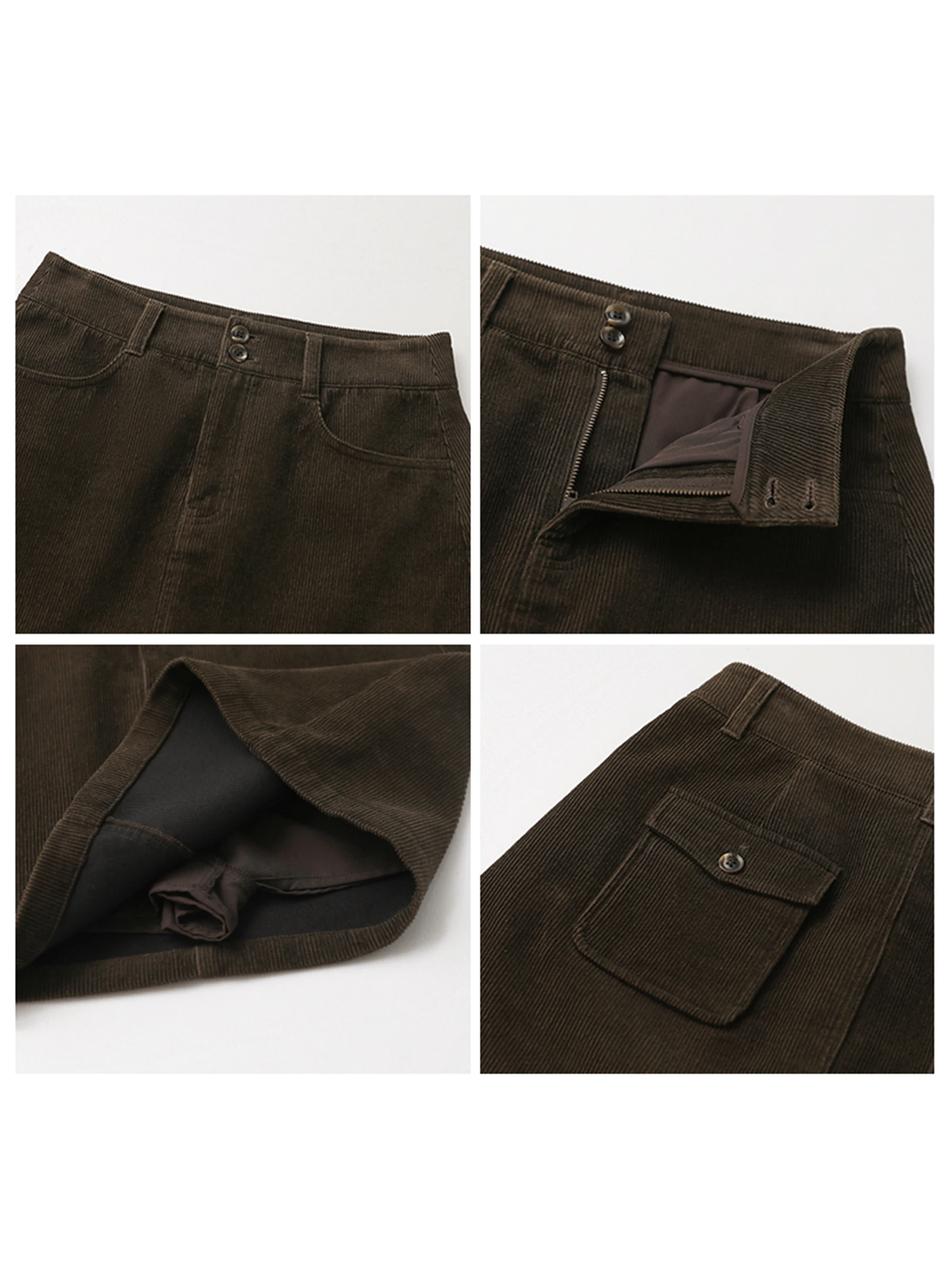 شيك فين التنانير النسائية عادية ألف خط جديد ريترو عالية الخصر سروال قصير نصف تنورة حفرة شريط مكتب تنورة للسيدات ربيع الخريف 2025