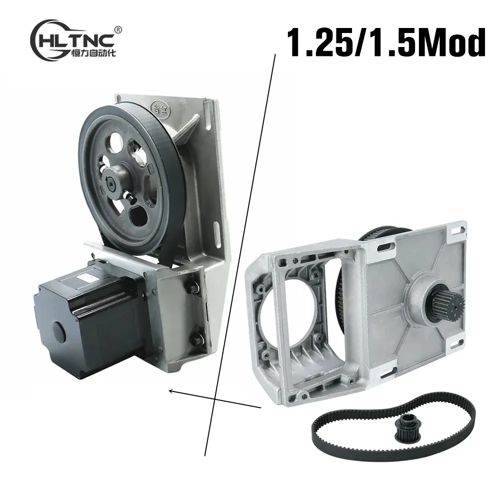 

CNC Gear Box Ratio 5:1 Gearbox Straight helical teeth gearbox 1.25 1.5 module synchronous wheel reducer box for 1.5M 1.25M rack