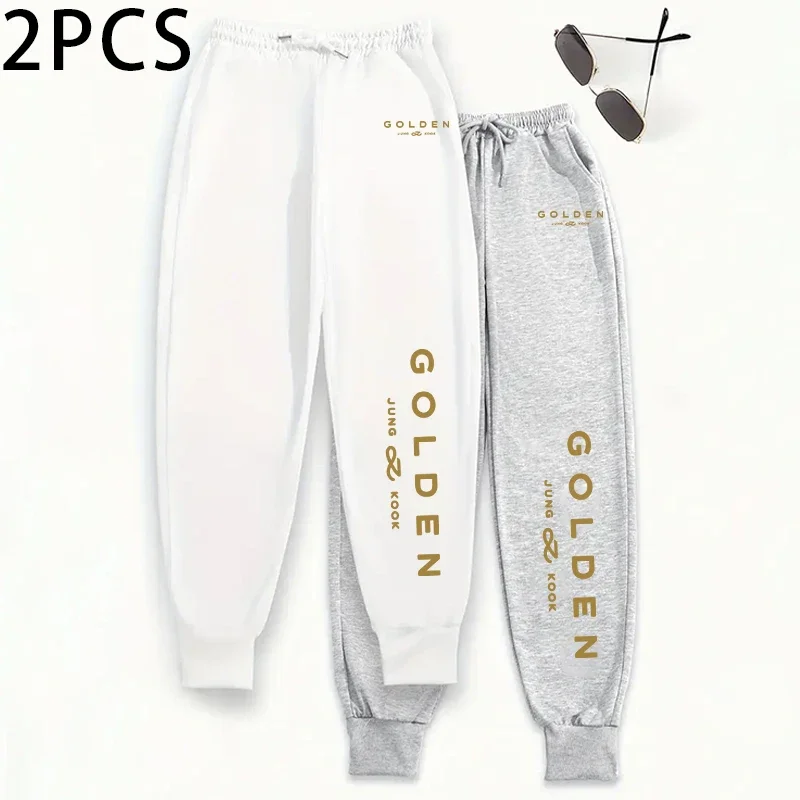 2 pezzi pantaloni sportivi da donna moda coreana pantaloni sportivi casual autunno inverno femminile casa comfort esterno pantaloni caldi set da 2 pezzi