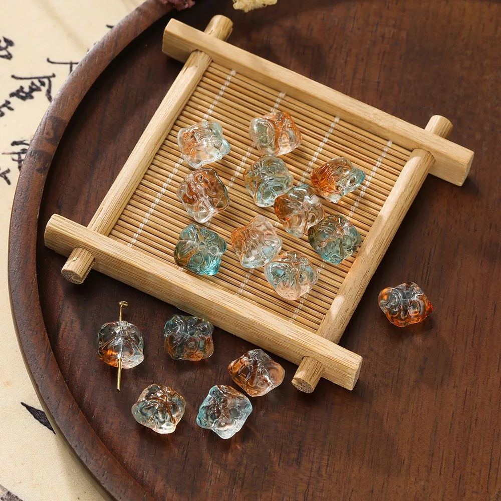 

60Pcs Lion Shape DIY Beads Handmade Bracelet Necklace Crystal Glass Beads Transparent Earring Jewelry Making Accessories