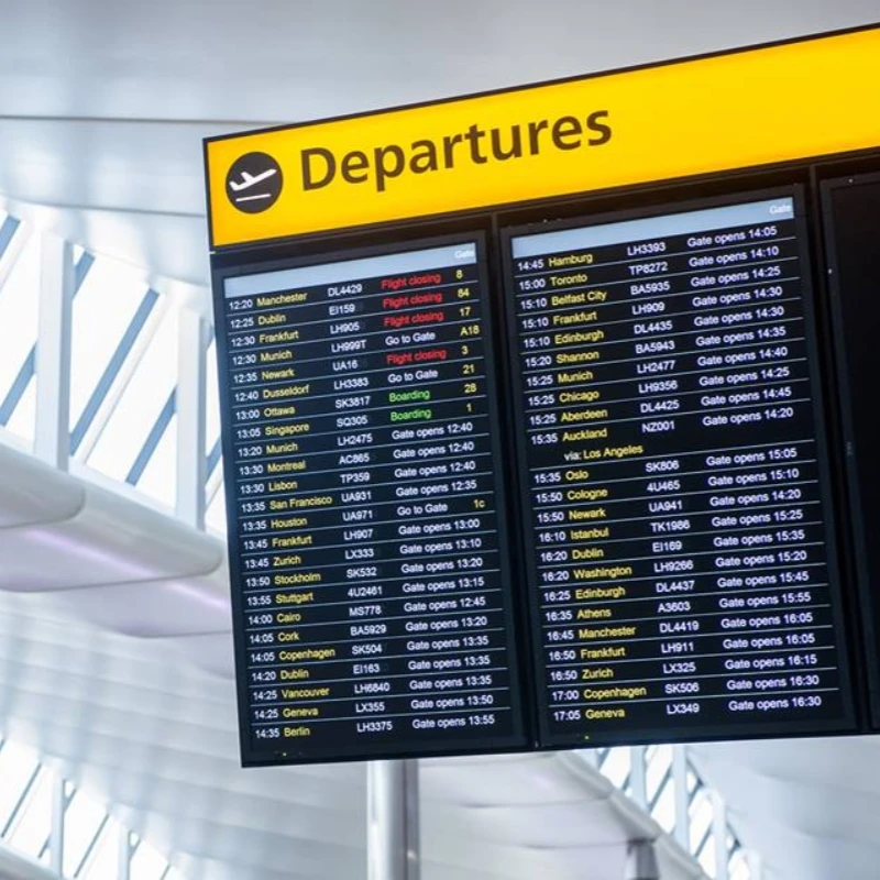 Wall Hanging Digital Signage And Display Airport Touch Screen Boarding Gate LCD Smart Display Airport Check In Information Board