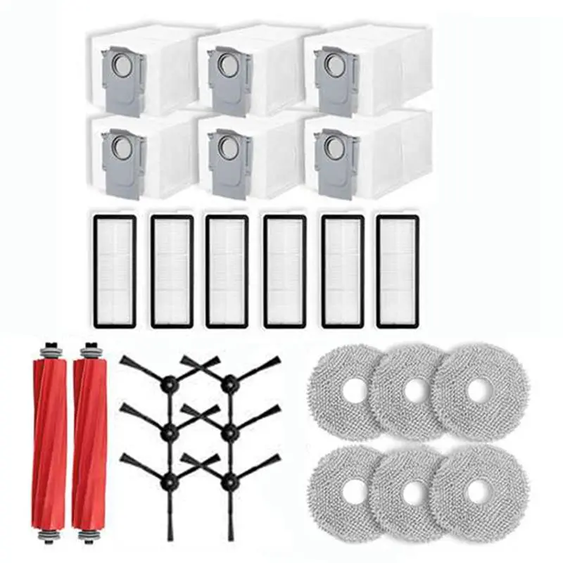 

B02C-For Roborock Qrevo S, Qrevo Pro, Qrevo Maxv Robot Vacuum Parts Main Roller Side Brush Hepa Filter Mop Pad Cloth Dust Bag