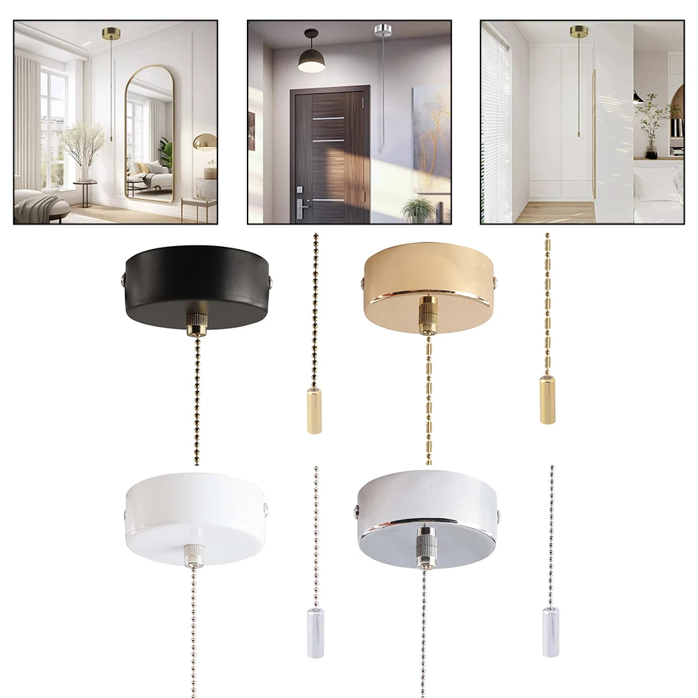 Badkamerverlichting Badkamerlichtschakelaar 150 cm Lichttrekker Gemakkelijke lichtregeling Elegante verchroomde afwerking voor badkamers