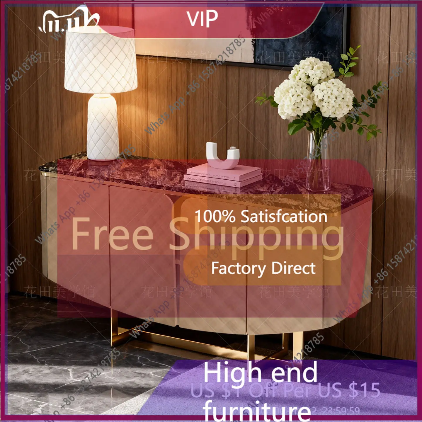 

Тумба-буфет OJ Light Luxury из натурального мрамора для столовой, интегрированная в интерьер ресторана, высококлассная современная тумба для прихожей/домашнего использования